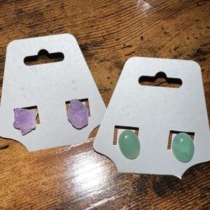 Authentic crystal stud earrings